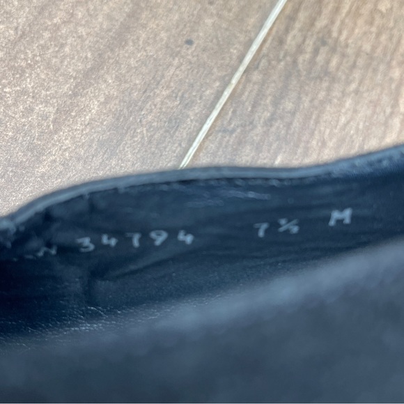 Stuart Weitzman Black Wedge Slip Ons Made in Spain Sz 7.5M - Picture 4 of 7